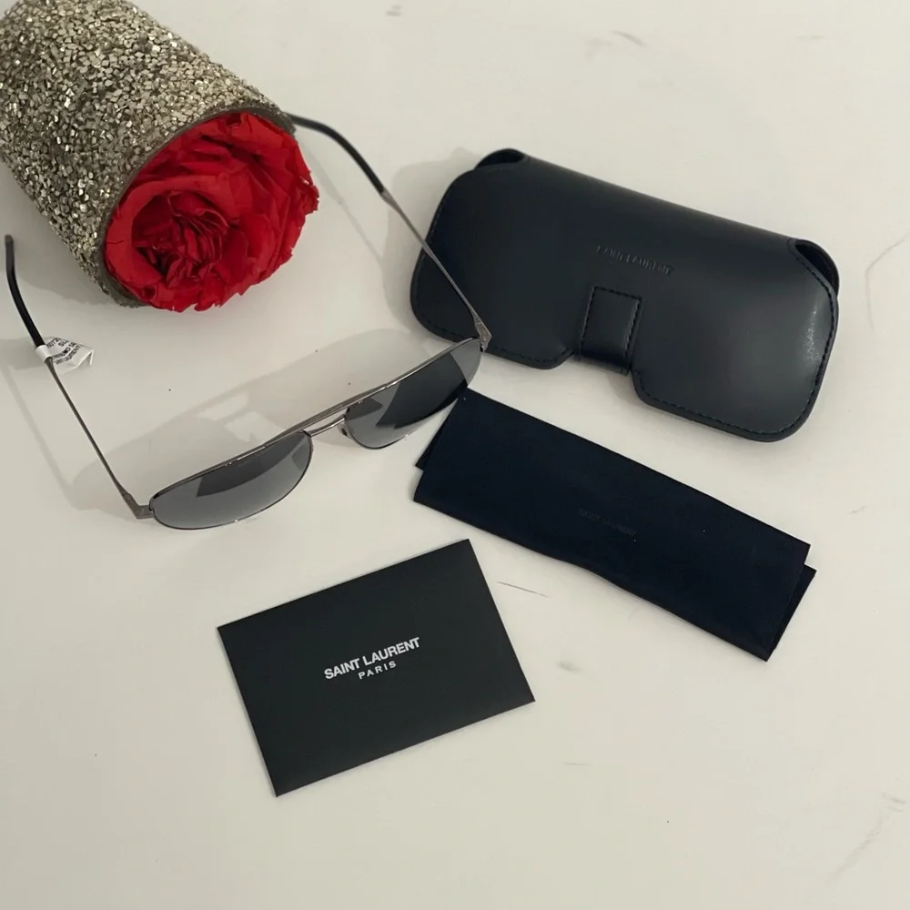 Saint Laurent Authentic 60MM Square Sunglasses New - Picture 7 of 15